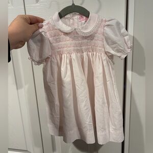 Petit Ami Hand Embroidered Smocked Dress 6 mos
